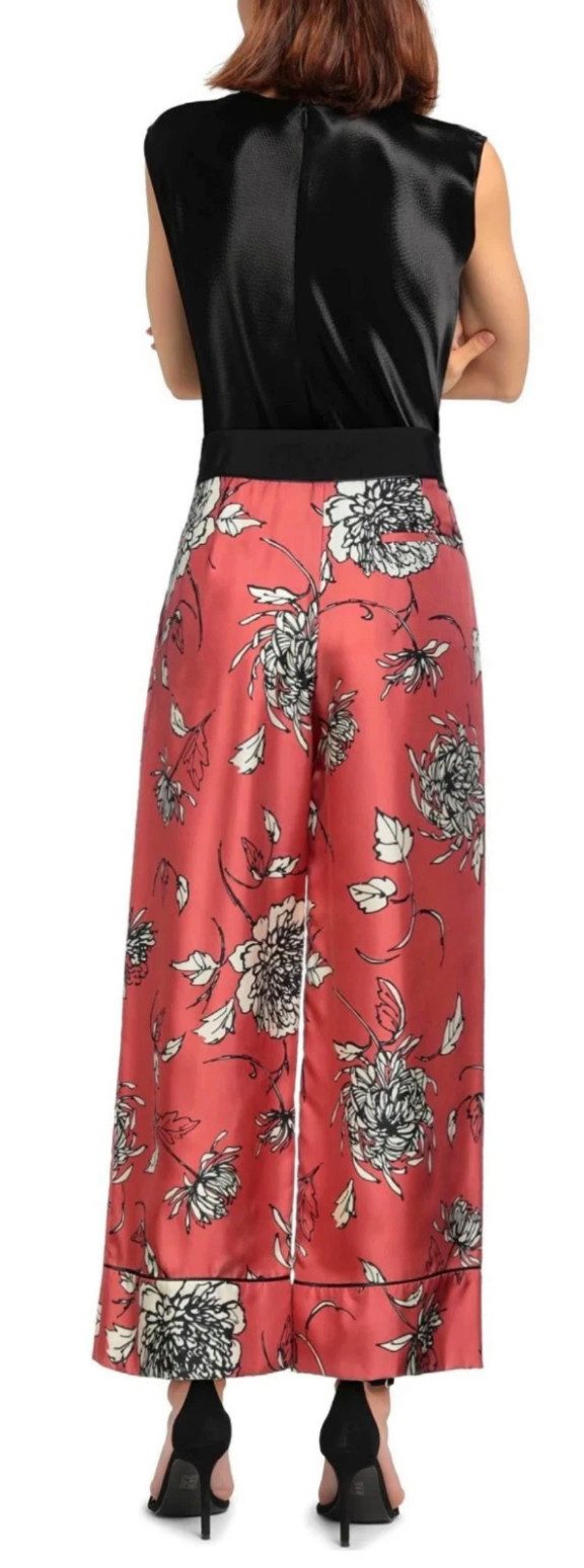 MONCLER Loungehose Damen Seidenhose Hose aus reiner Seide mit Blumenprint Gefertigt in Italien aus feinster, fließender Seide
