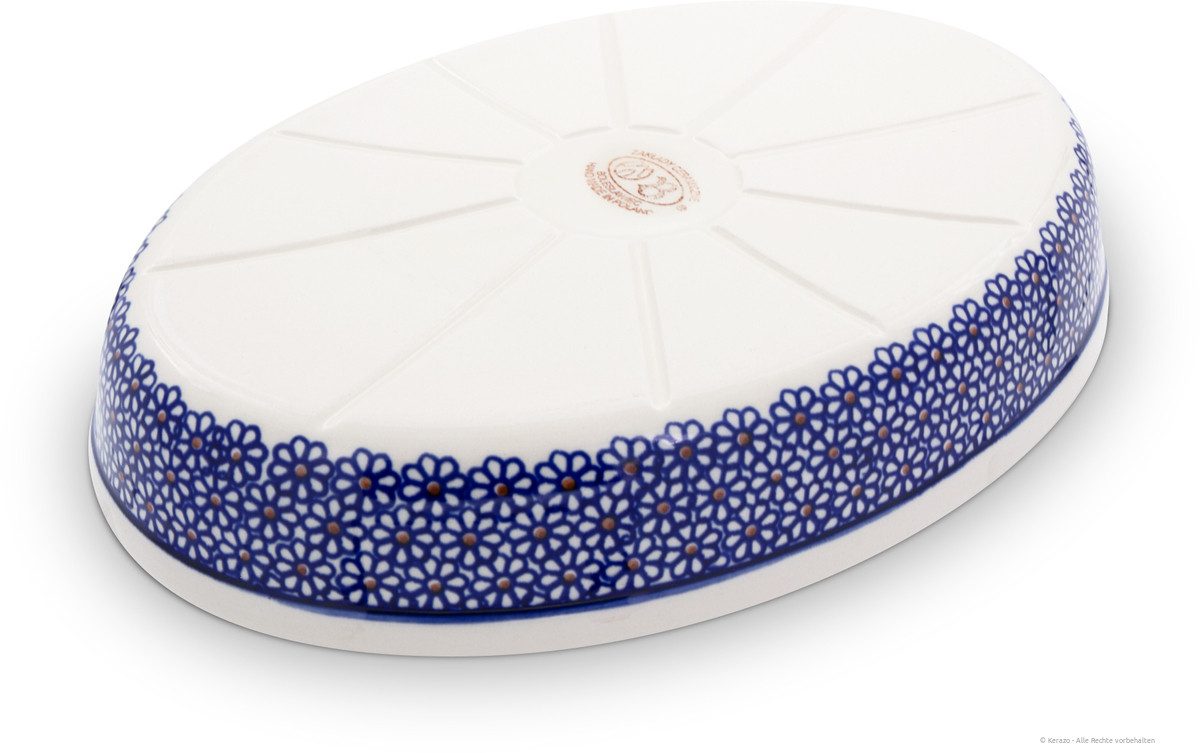 Bunzlauer Keramik Auflaufform Original Bunzlauer Keramik Auflaufform oval 31x22x5,5cm Dekor 120, Keramik