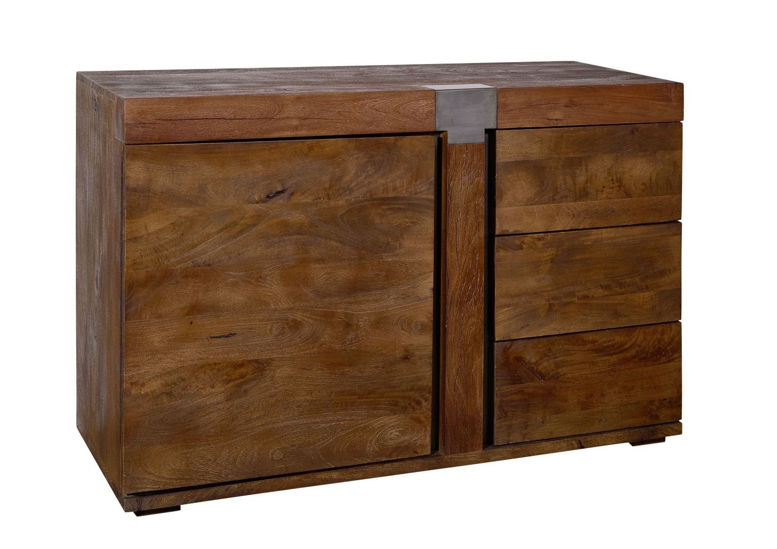Massivmoebel24 Sideboard AMSTERDAM (Massivholz), Sideboard Mango 115x45x75 braun lackiert Amsterdam #09