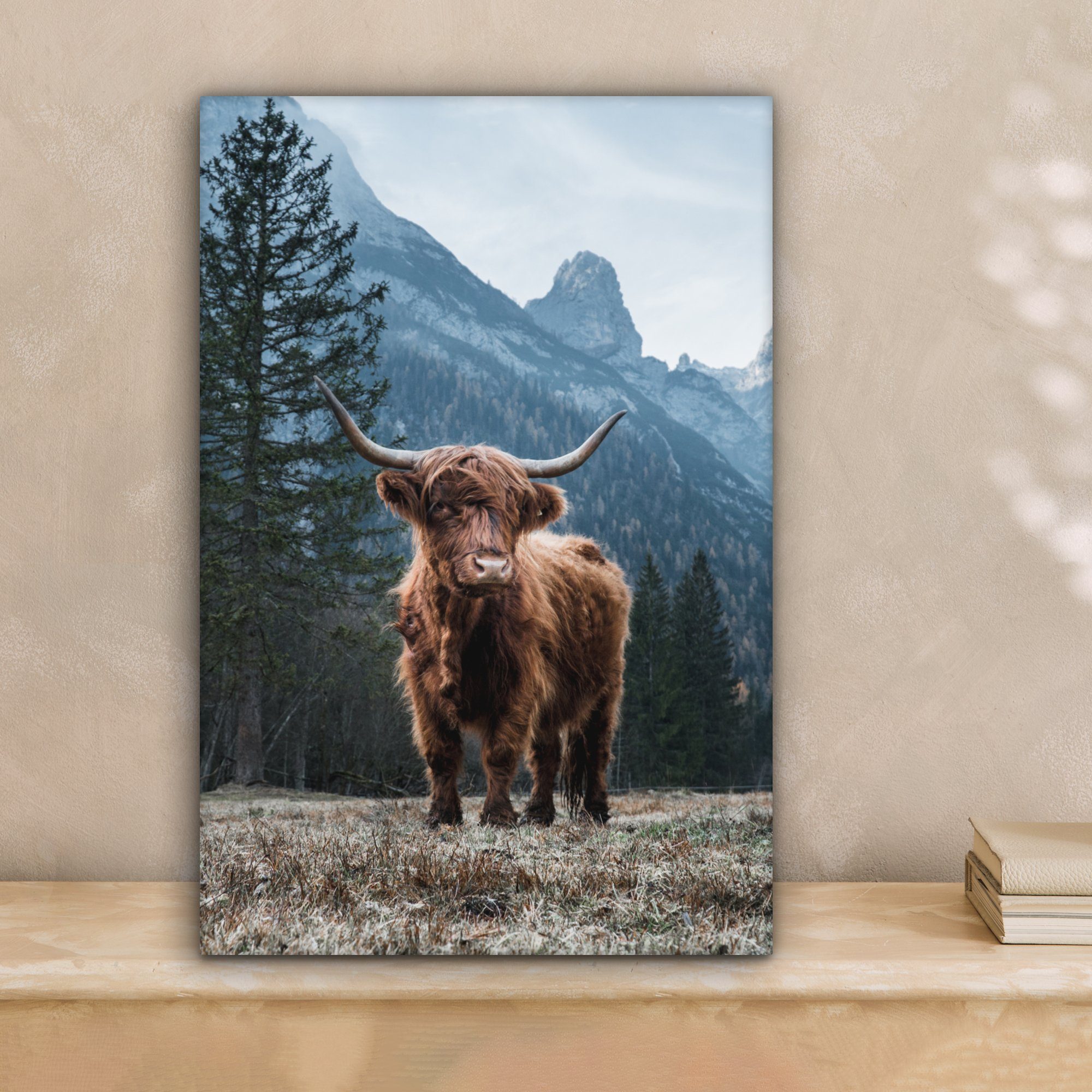 OneMillionCanvasses® Leinwandbild Schottische Highlander - Berg - Landschaf günstig online kaufen