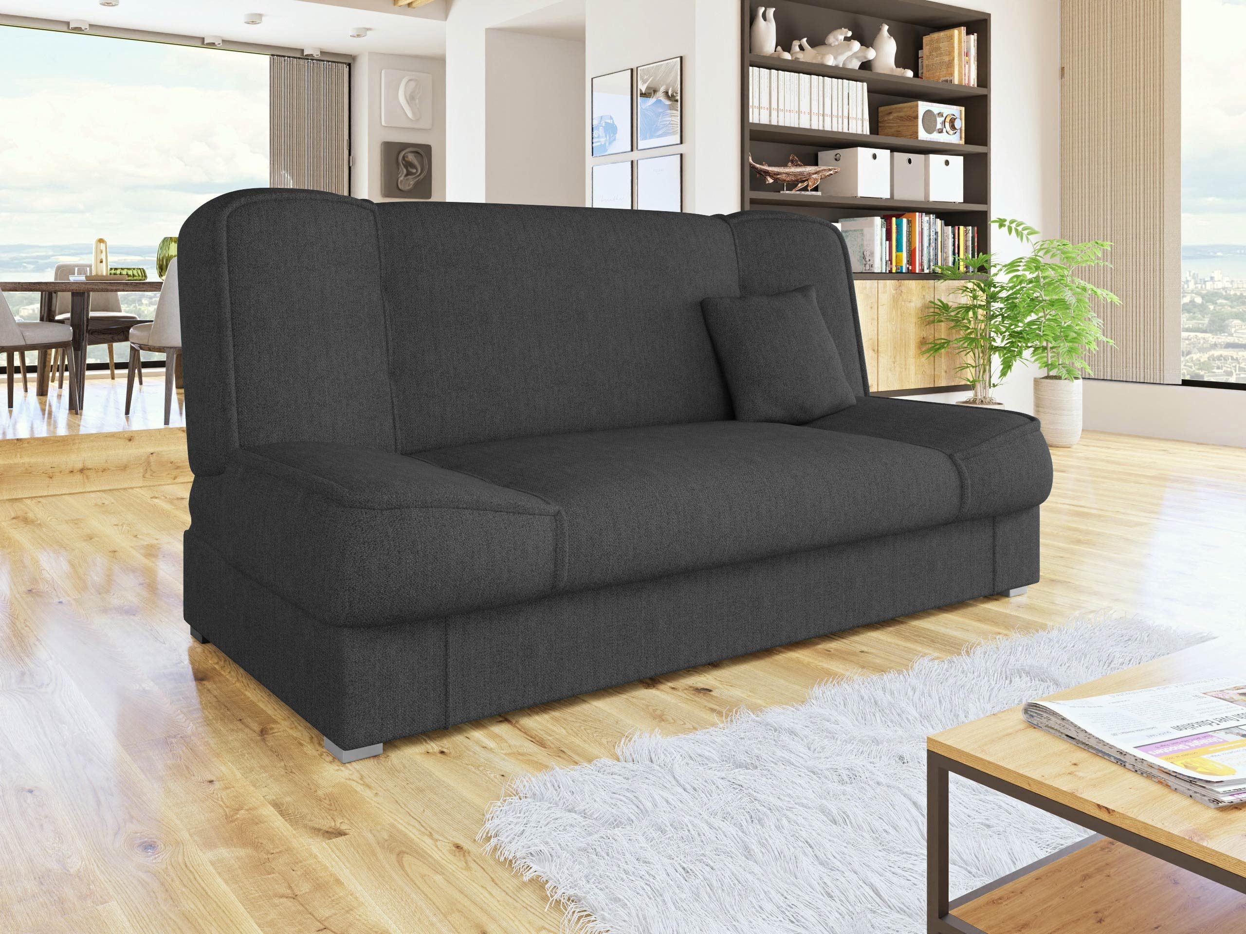 MIRJAN24 Schlafsofa Gabi, mit Bettkasten und Schlaffunktion, Wellenfeder, 175x80x80 cm
