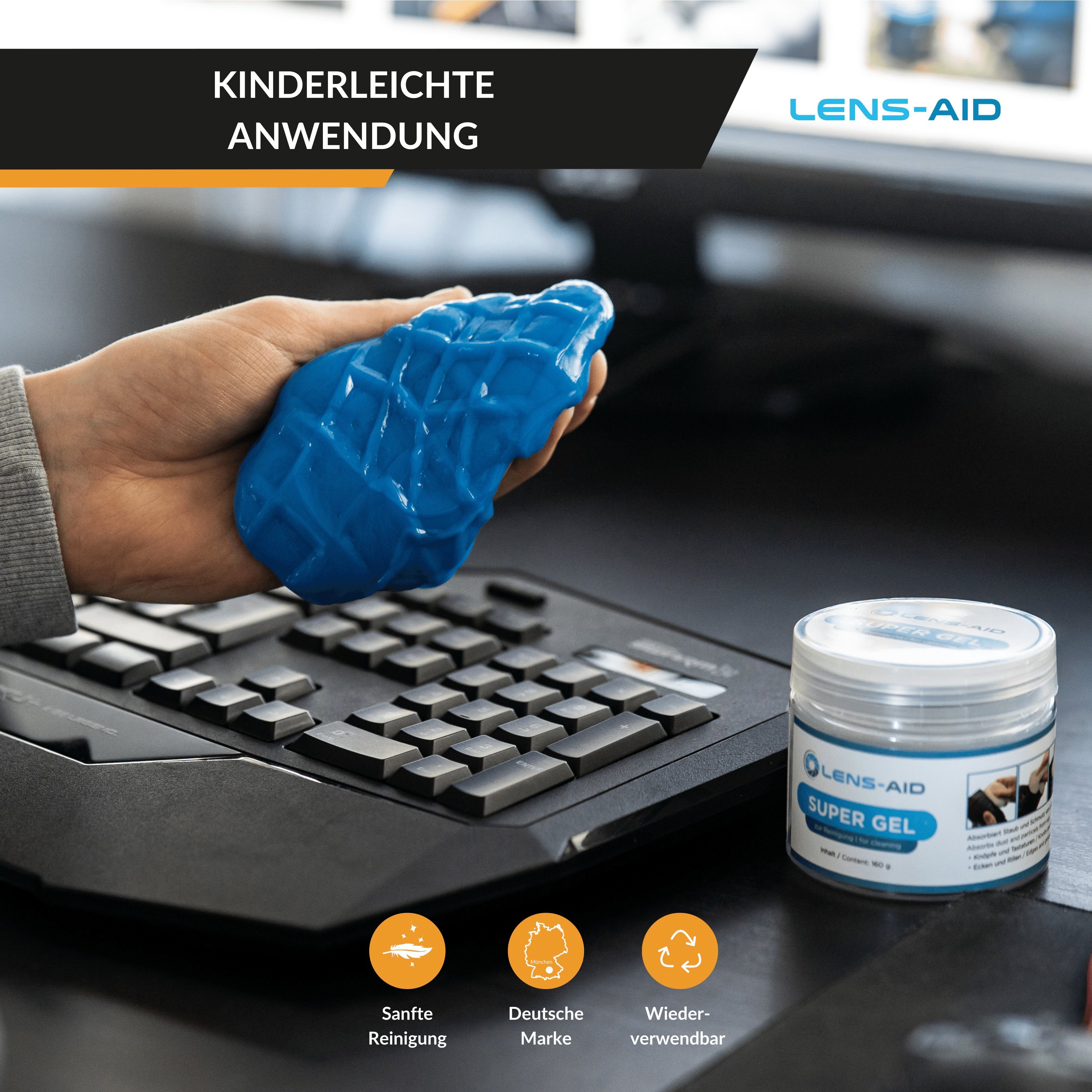 Lens-Aid Tastatur-Reinigungs-Set Reinigungsgel für Tastatur, Laptop,  Kamera, (1-St), antibakteriell