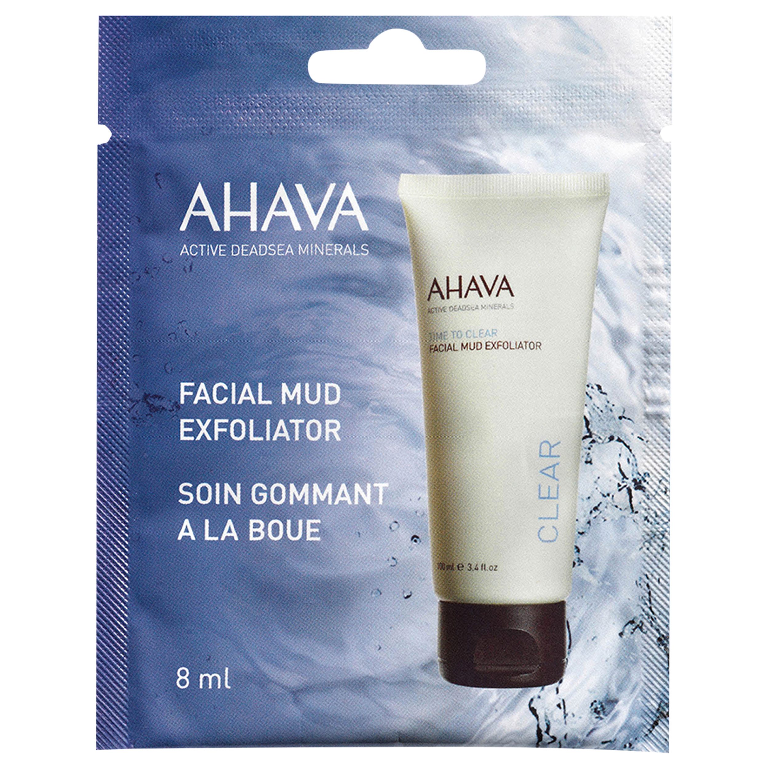 AHAVA Gesichtspeeling REFINING MUD EXFOLIATOR SACHET, sanfte Peelingwirkung, mit reinigendem Schlamm aus dem Toten Meer