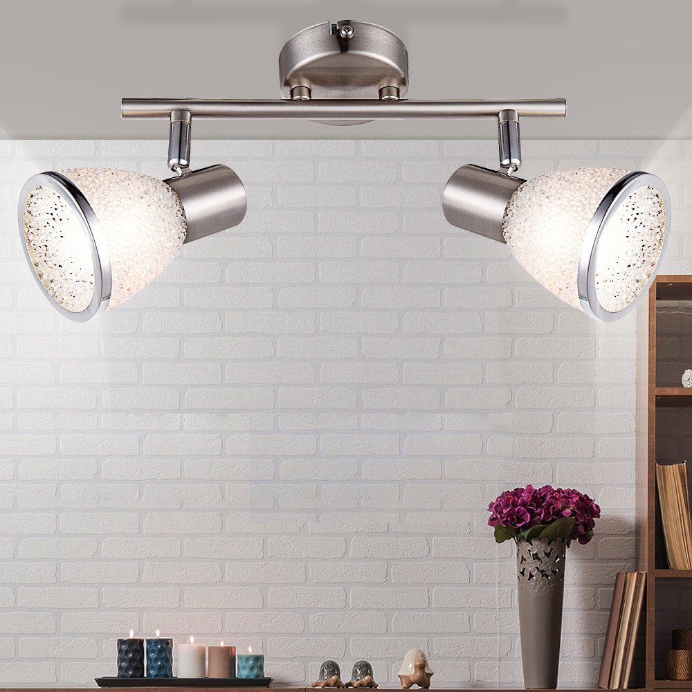 Globo LED Deckenspot, Leuchtmittel inklusive, Warmweiß, Deckenleuchte schwenkbar Deckenstrahler Wohnzimmer Deckenlampe