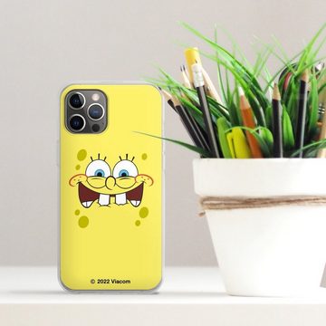 DeinDesign Handyhülle Spongebob Schwammkopf Offizielles Lizenzprodukt Kindheit, Apple iPhone 12 Pro Max Silikon Hülle Bumper Case Handy Schutzhülle