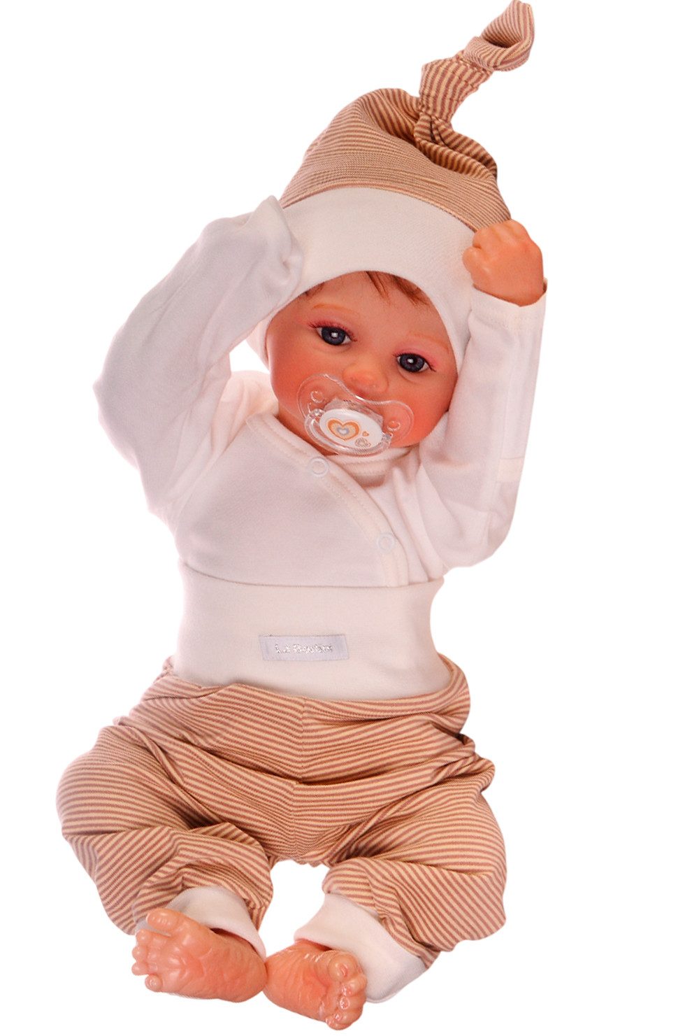 La Bortini Erstausstattungspaket Baby Anzug für Neugeborene Wickelbody Hose Mütze Set neutral Body (für Mädchen und Jungen, unises) Langarmbody mit Kratzschutz, 44 50 56 62 68 74 80 86