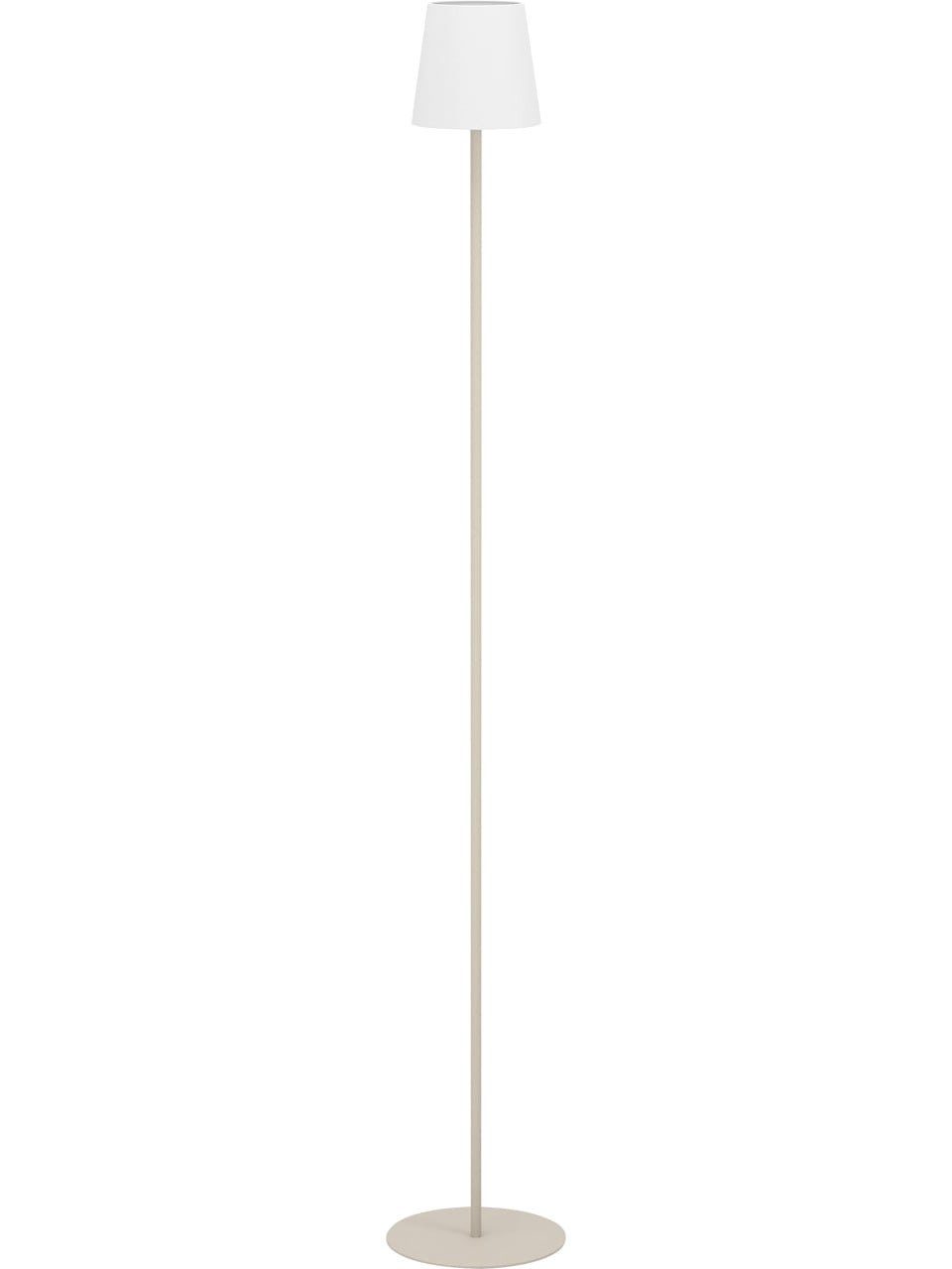 EGLO Stehlampe Eglo Stehlampe Fiorana 140,5 cm sandfarben/weiß, Ohne Leuchtmittel, Nicht dimmbar ohne Bewegungsmelder