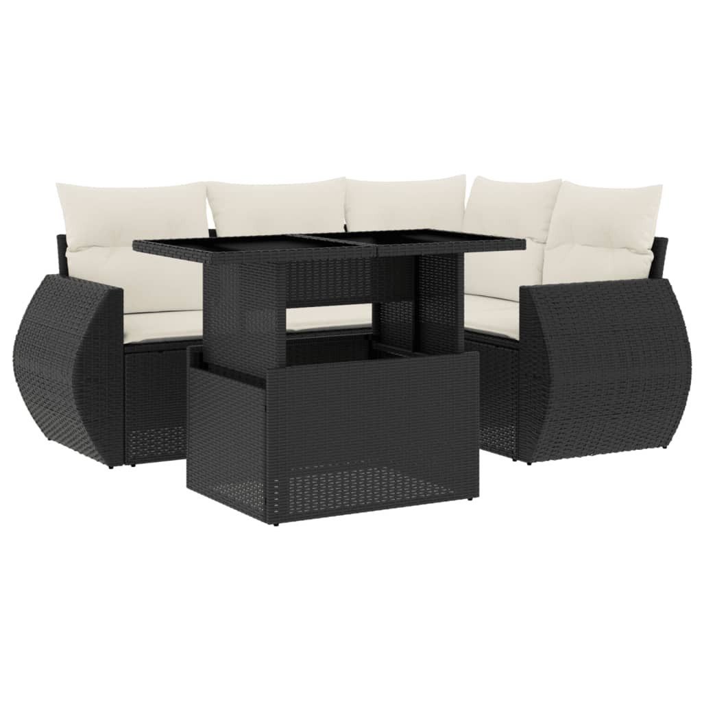 vidaXL Gartenlounge-Set 5-tlg. Garten-Sofagarnitur mit Kissen günstig online kaufen