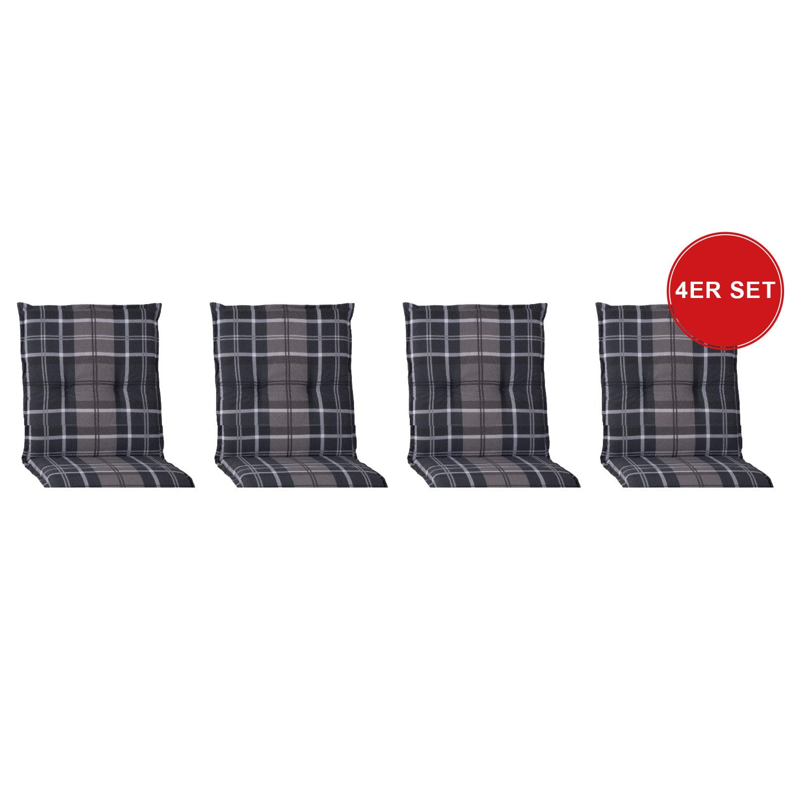 beo Polsterauflage Saumauflage Niedriglehner Barcelona im Set, (Set), Gartenstuhlauflage, Sitzauflage, Sitzkissen Outdoor, 101x50x6 cm