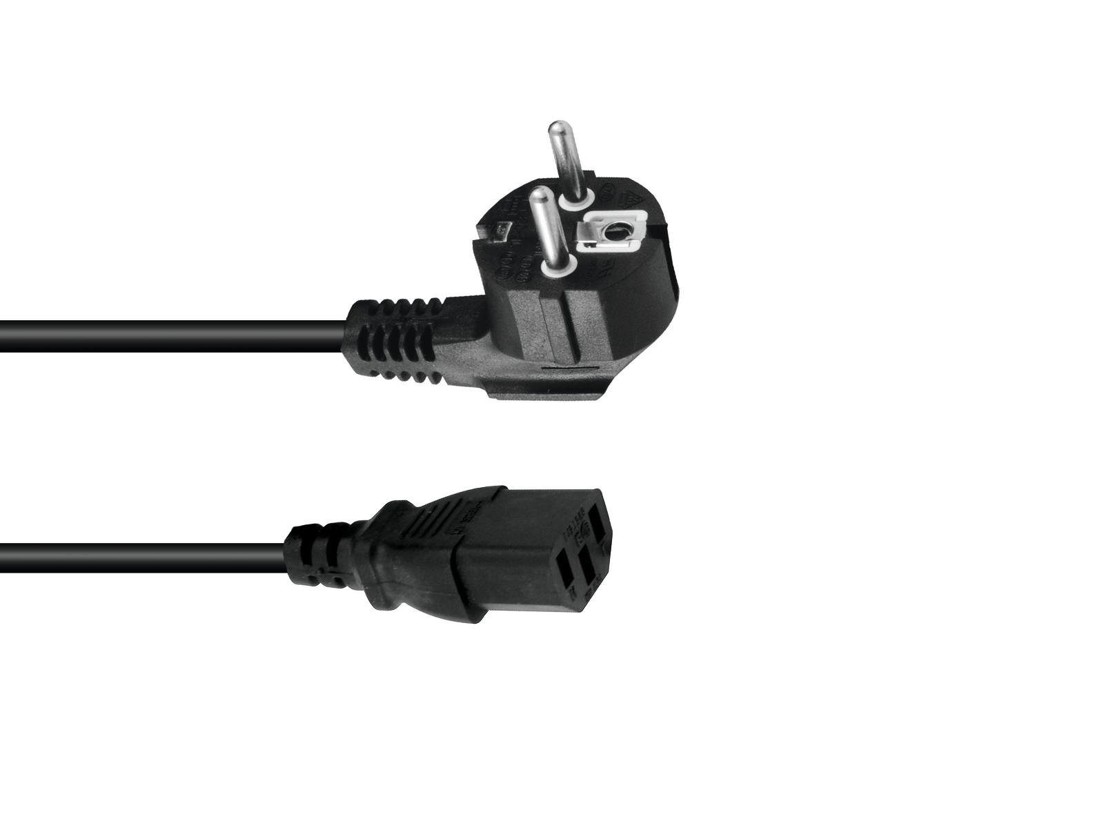 Omnitronic Kaltgeräte 3x0,75 0,6m sw Netzkabel, (60 cm)