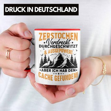 Trendation Tasse Trendation - Geocaching Tasse Geschenk Lustiger Spruch GPS-Schnitzeljag Geschenkidee Pfadfinder Geburtstag Geocacher