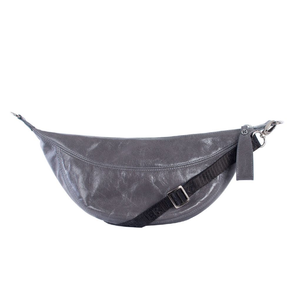 Schultertasche LUNETTA - Stylische, kleine Halbmondtasche aus Leder