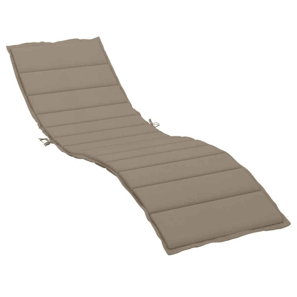 vidaXL Sitzauflage Sonnenliegen-Auflage Taupe 200x70x3 cm Oxford-Gewebe, (1 St)