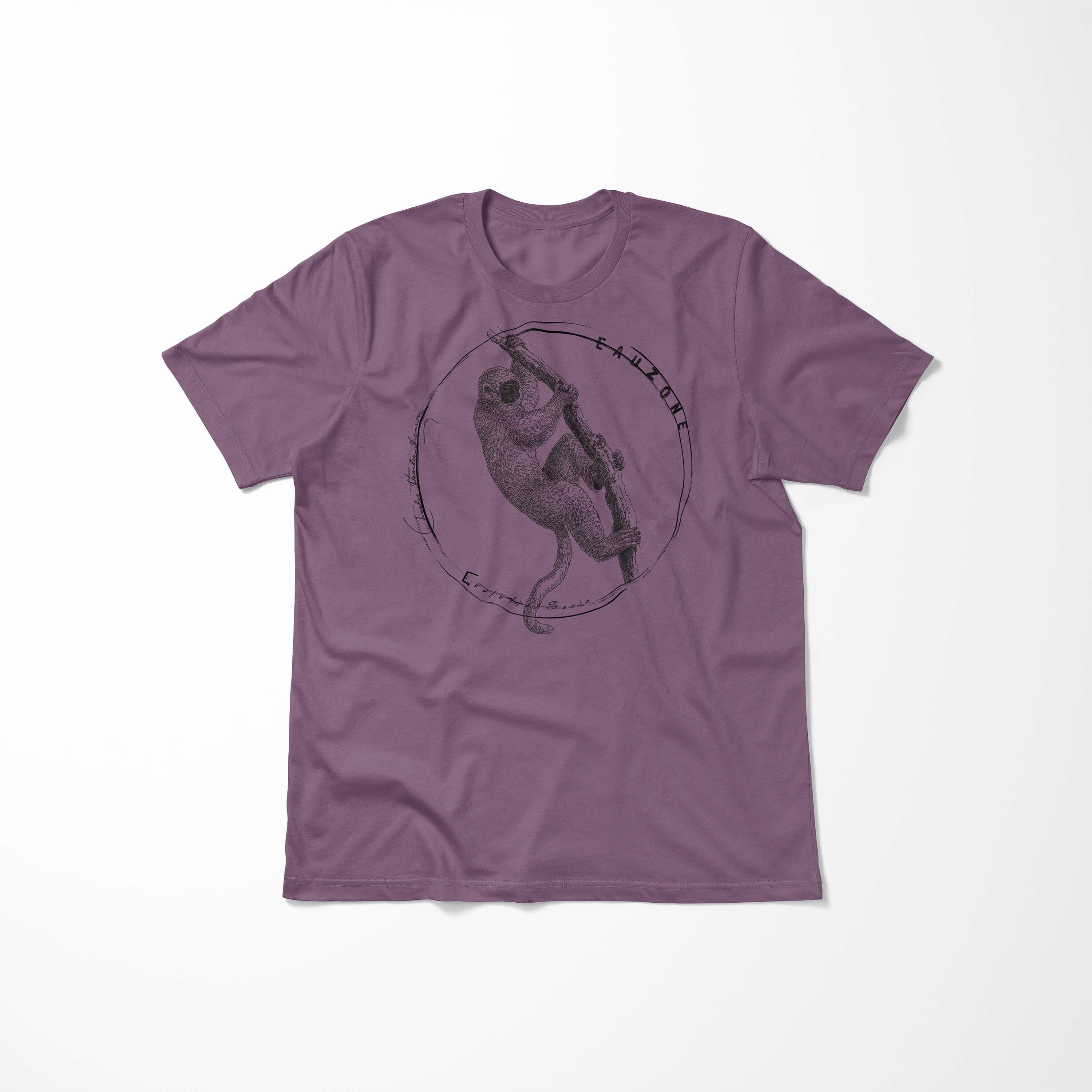 Sinus Art T-Shirt Evolution Herren Shiraz T-Shirt Affe Langschwanz