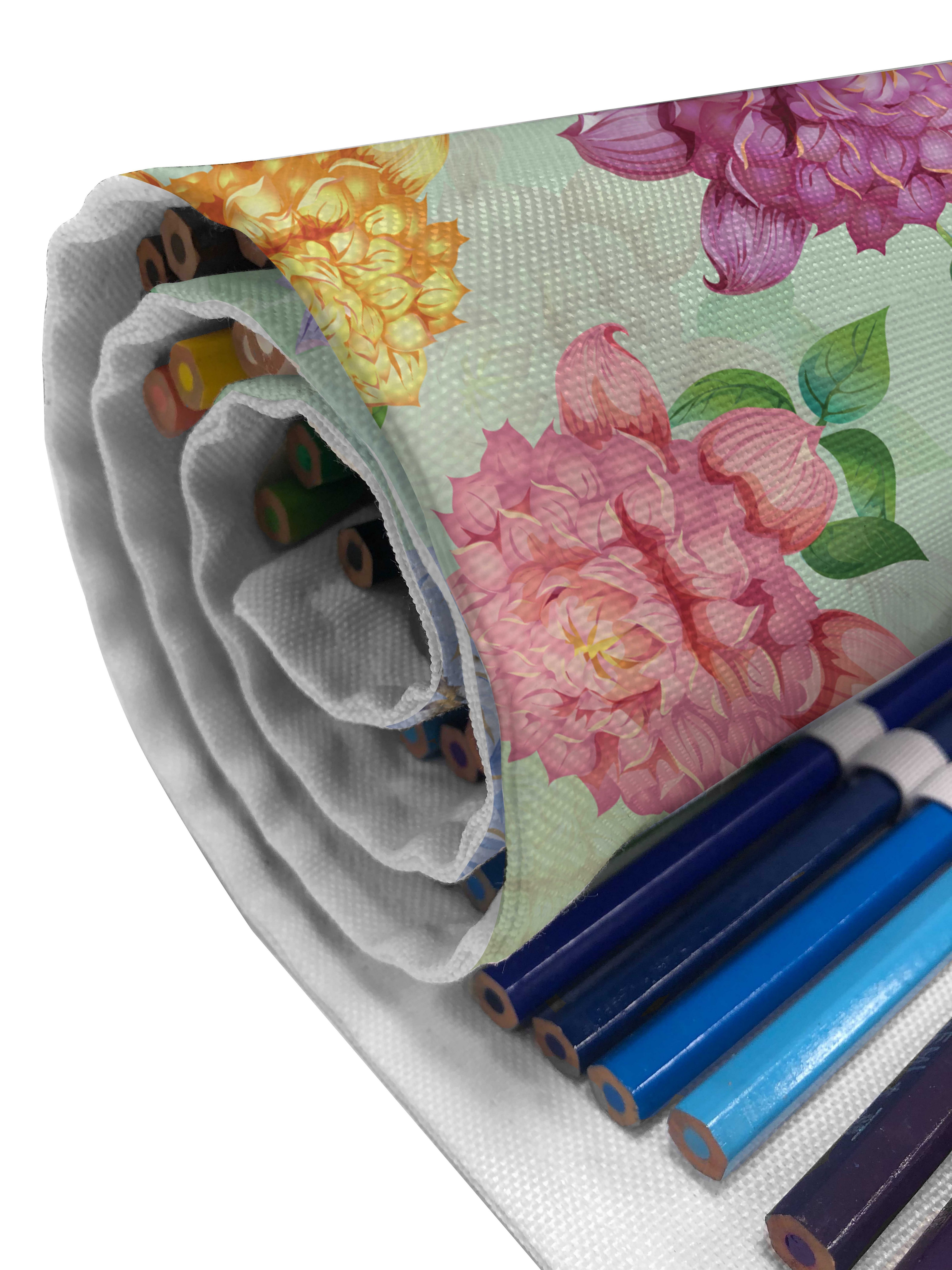 Abakuhaus Federmäppchen Blumenschönheit tragbar Mehrfarbig Stiftablage Braut Organizer, langlebig Segeltuch und Jahrgang