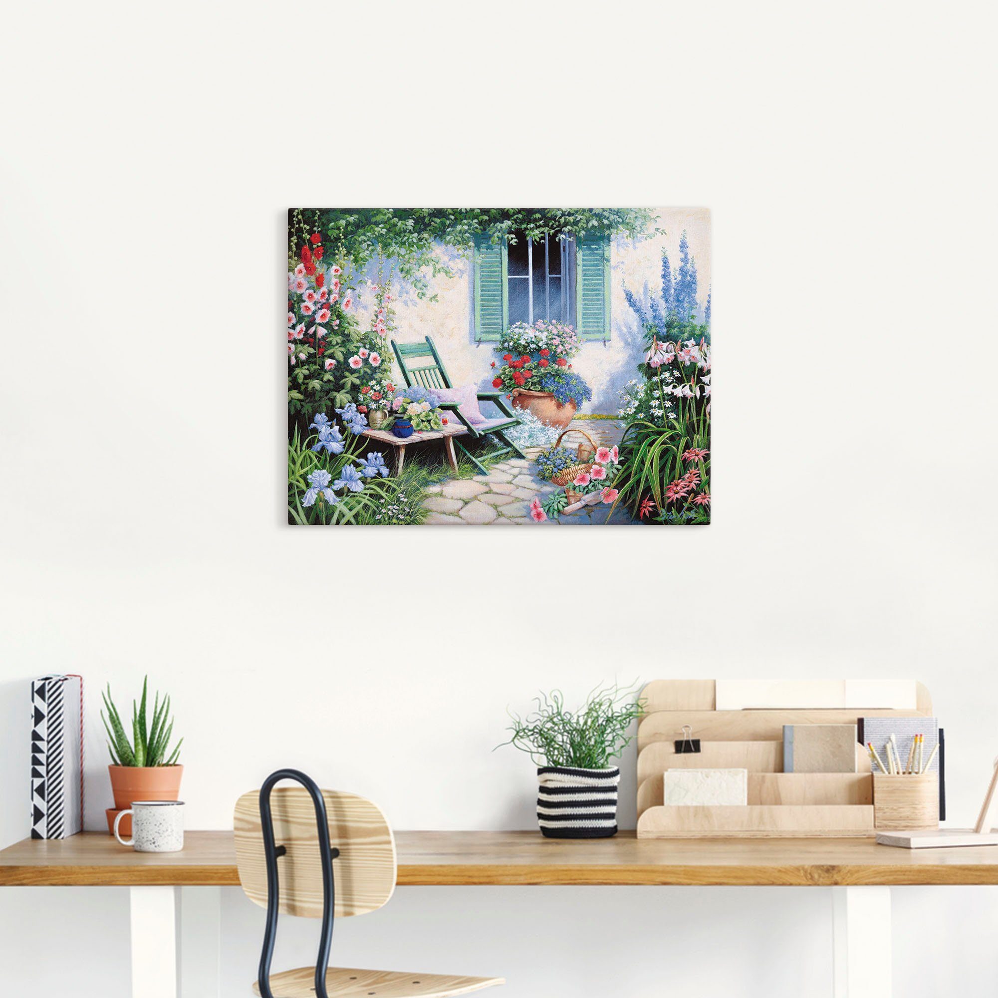 Artland Wandbild Ein schöner Platz, Garten (1 St), als Leinwandbild, Poster in verschied. Größen