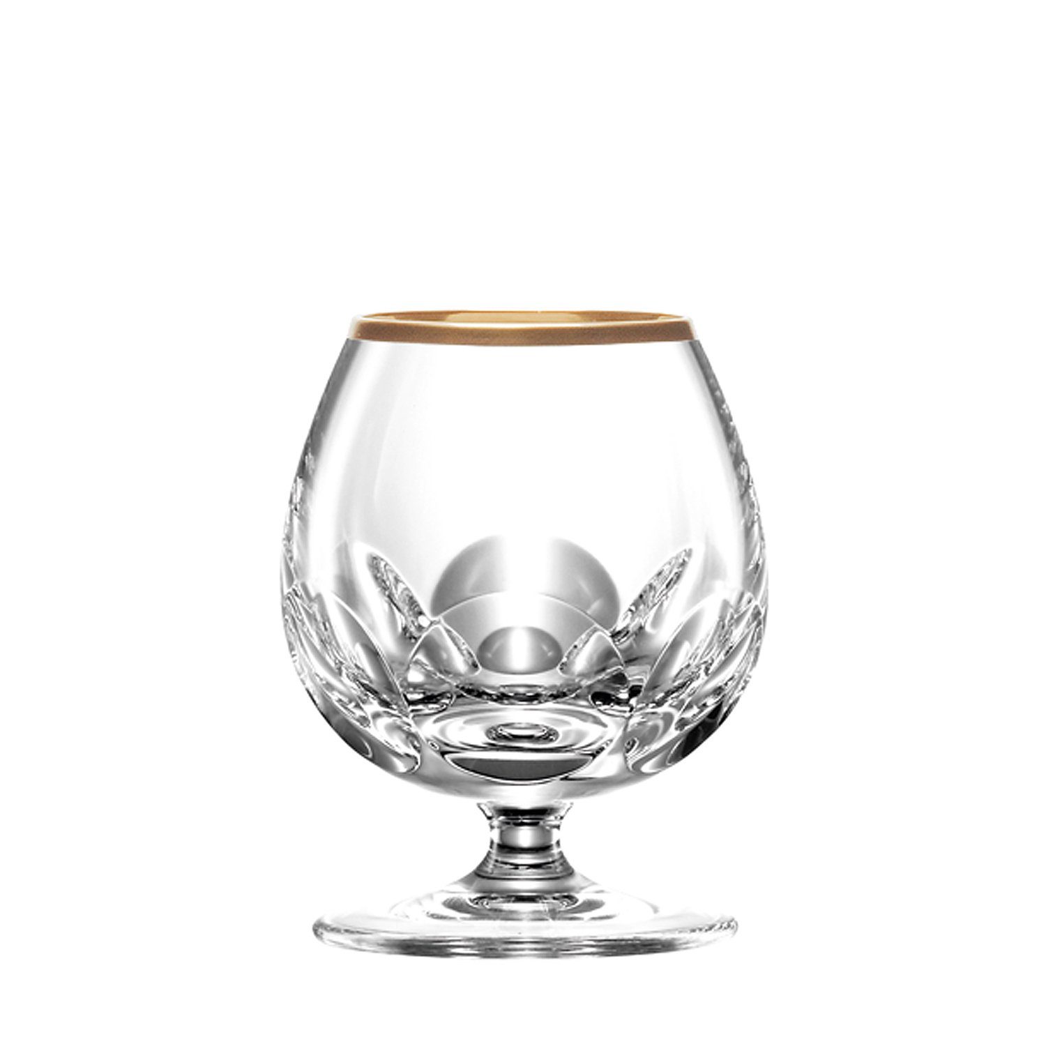 ARNSTADT KRISTALL Cognacglas Cognacglas Palais Gold hell (10,6cm) Kristallglas mundgeblasen · handg