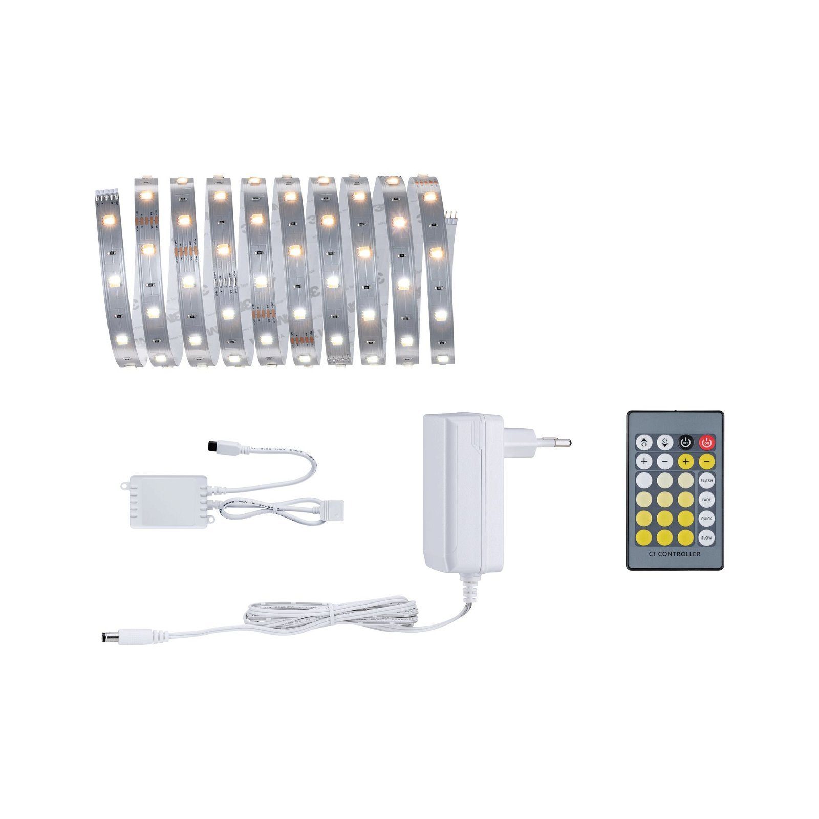 Paulmann LED-Streifen MaxLED 250 Basisset 3m IP20 2700-6500K 11W 230/24V  24VA Silber, 1-flammig, TunableWhite | LED-Stripes