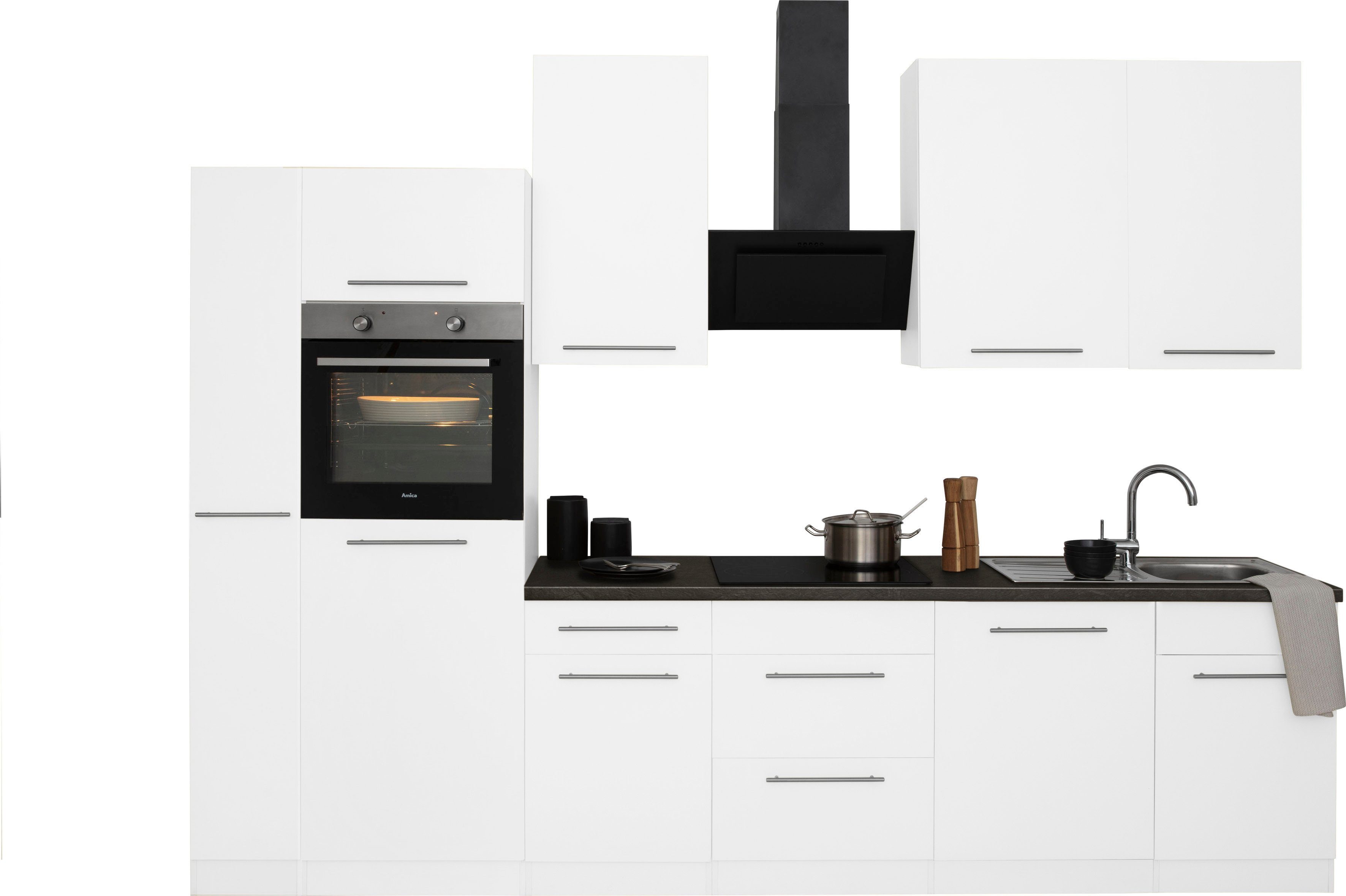 wiho Küchen Küchenzeile Unna, ohne E-Geräte, Breite 310 cm