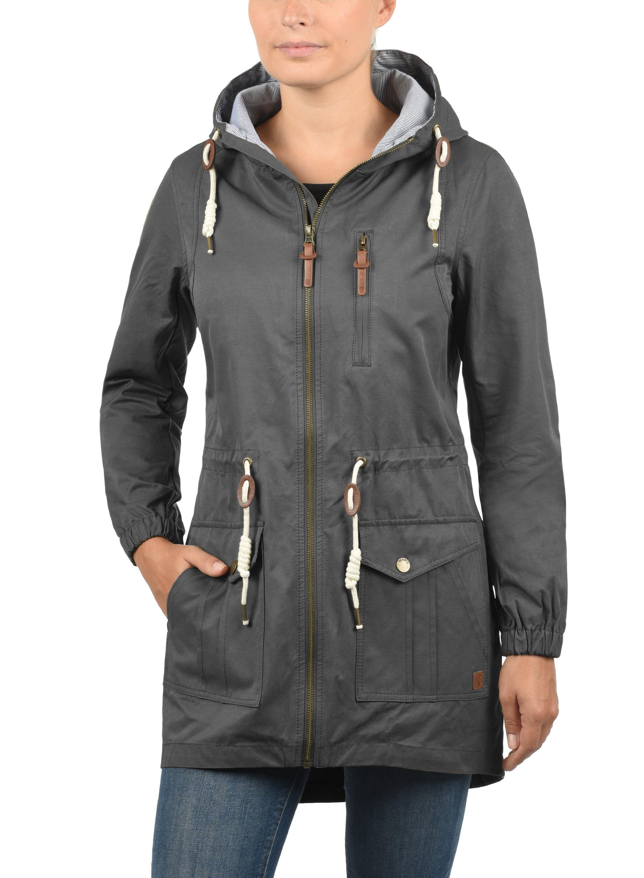 (2890) Parka Dark Kapuze mit Grey DESIRES Übergangsjacke Inata