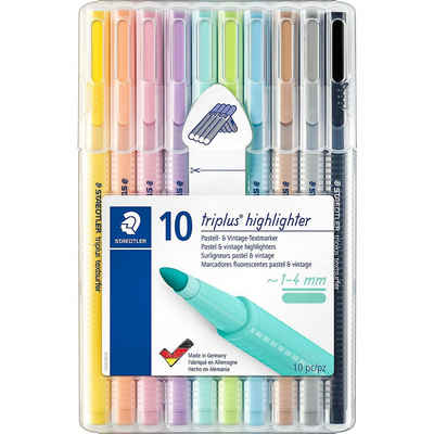 STAEDTLER Marker »Dreikant-Textmarker triplus highlighter, 10 Farben«