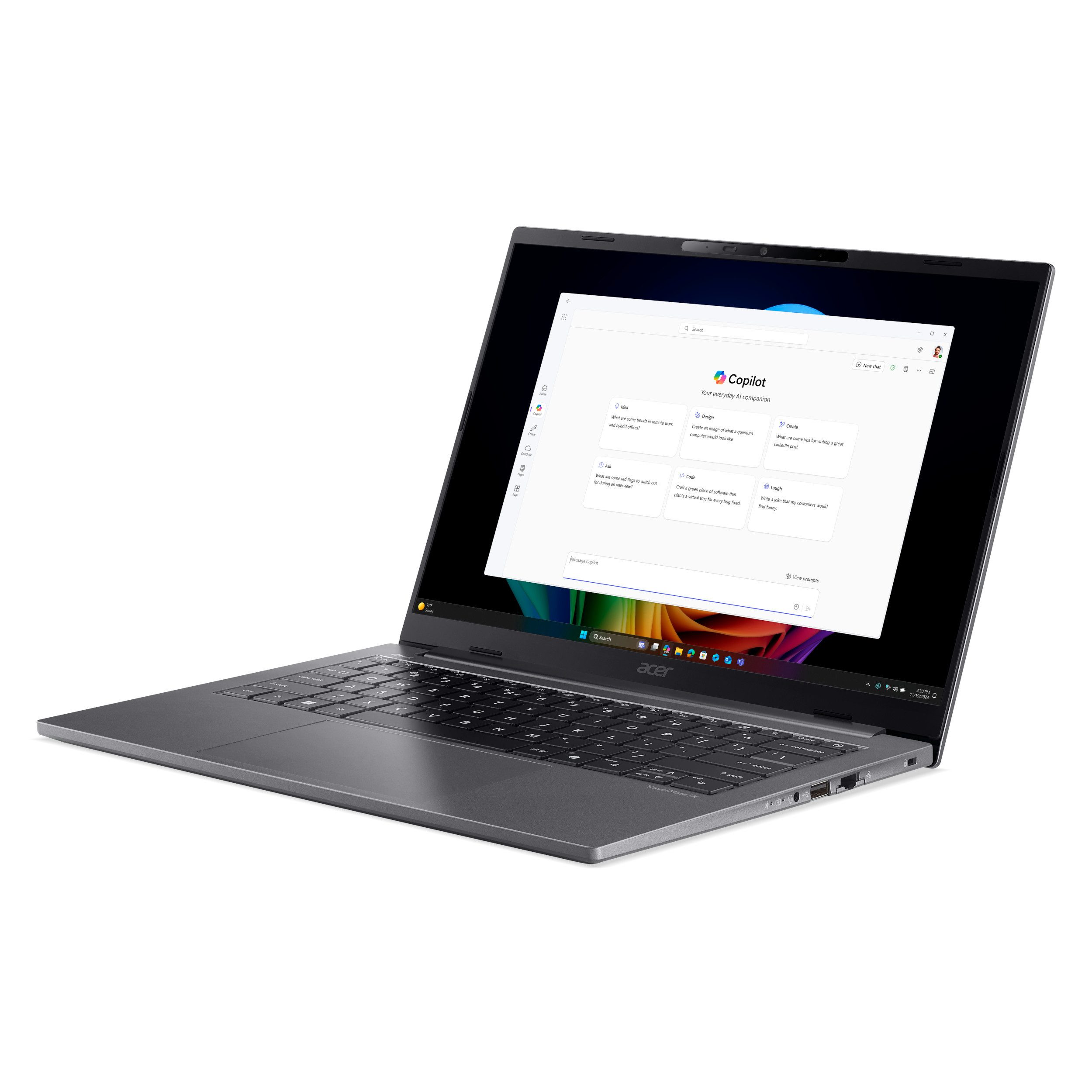 Acer TravelMate X4 - 14" WUXGA - Intel Core Ultra 7 258V Business-Notebook (35,56 cm/14 Zoll, Intel® Core™ Ultra 7 258V, Arc™ 140V, 32 GB, 500 GB SSD)