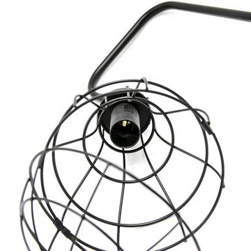Melko Tischleuchte Drahtlampe Tischlampe Nachttischleuchte aus Metall in Schwarz 48x15x23 cm E14 Sockel Vintage, Kippschalter, Kein Flackern oder Flimmern