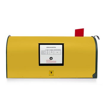 banjado Briefkasten US Mailbox (Motiv Briefkasten Gelb, Original aus Mississippi USA)