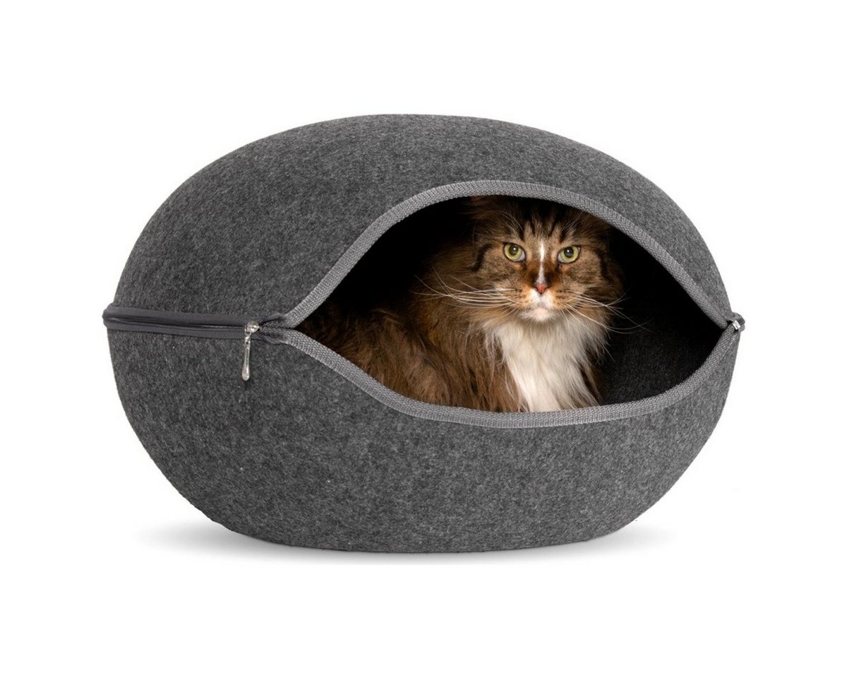 Thumbnail - Beeztees Schlafhöhle Katzeniglu Innu Filz grau