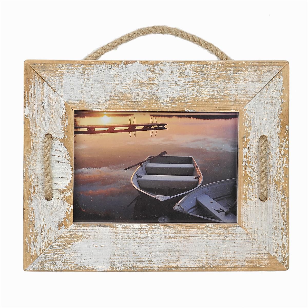 Mein Landhaus Bilderrahmen Schnurrahmen 15x20 cm aus recyceltem Holz