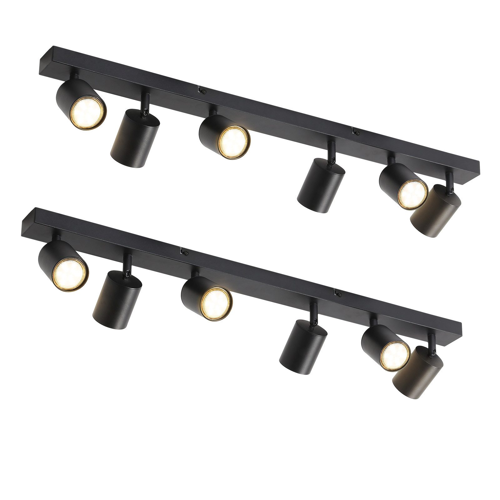 ZMH LED Deckenstrahler Retro Deckenleuchte Weiß/Schwarz günstig online kaufen