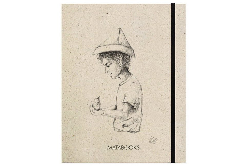 matabooks Notizbuch Schweizer Broschur \"Fallenbird\" (black, carton)