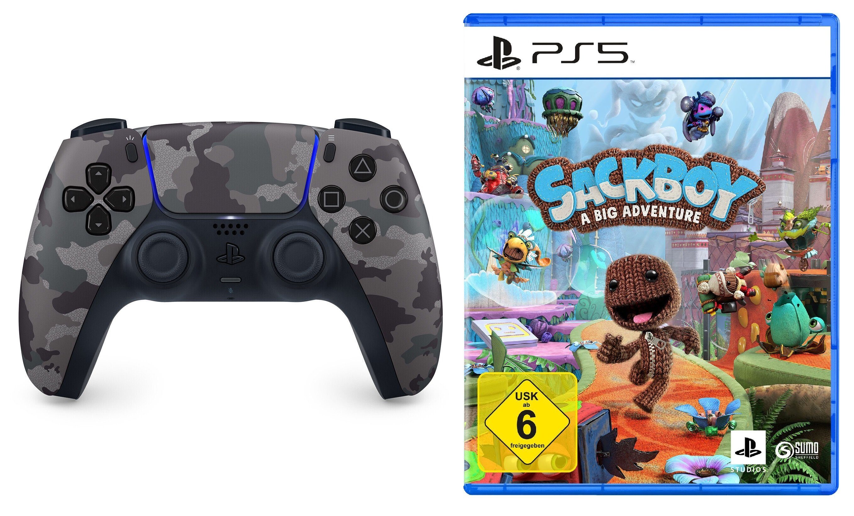 Playstation Playstation 5 Контроллеры + Sackboy: A Big Adventure PS5 Spiel - PlayStation 5-Controller (DualSense Wireless-Controller)