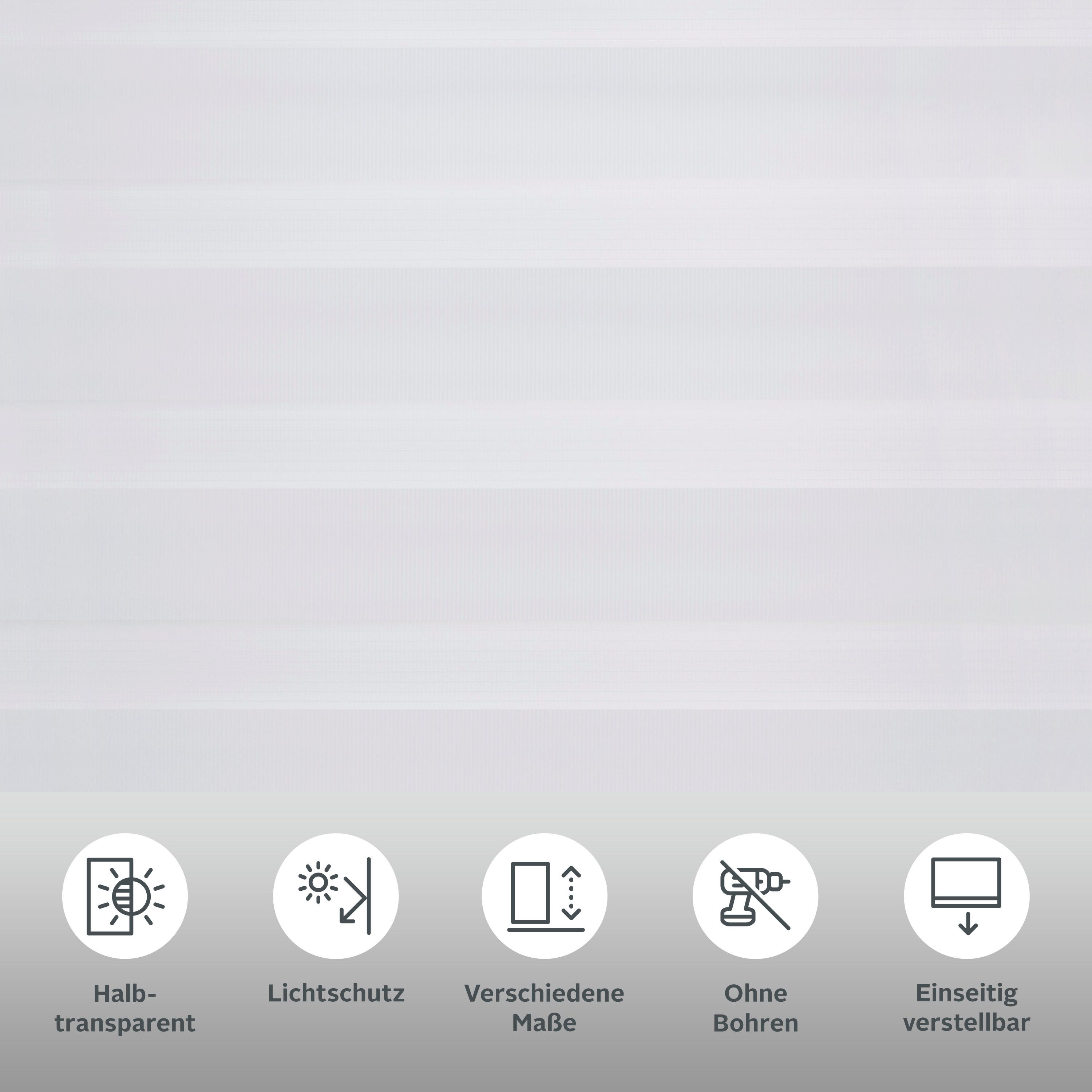 Doppelrollo Jan, OTTO home, Lichtschutz, ohne Bohren, freihängend, Klemmfix, Fixmaß, Klemmfix, uni, monochrom, basic, schnurlos, Klemmträger