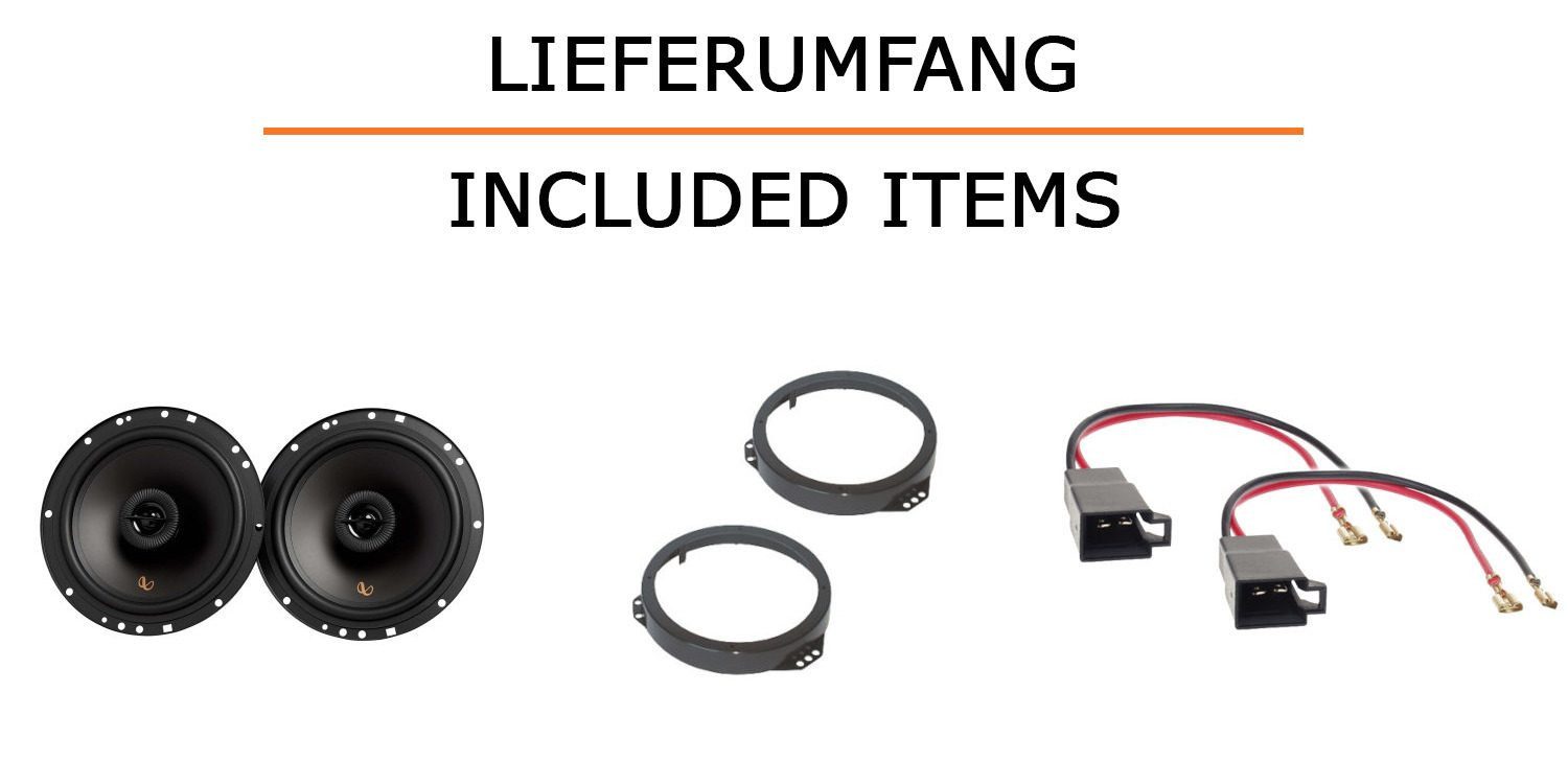 JUST SOUND best choice for caraudio Lautsprecher Boxen Einbauset Infinity Alpha 603F Opel Astra H Auto-Lautsprecher (60 W)