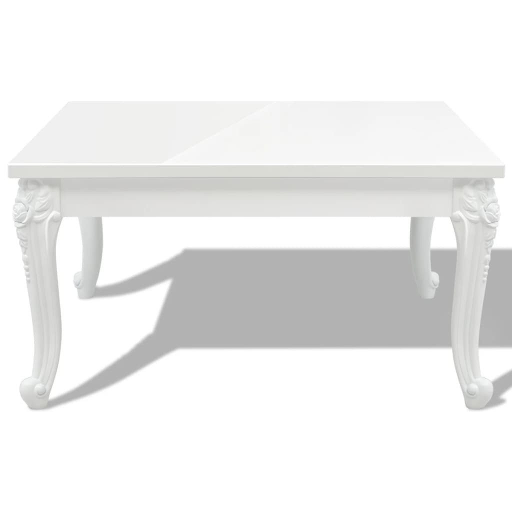 furnicato Couchtisch Hochglanz-80x80x42 cm in Hochglanz-Weiß (1-St)