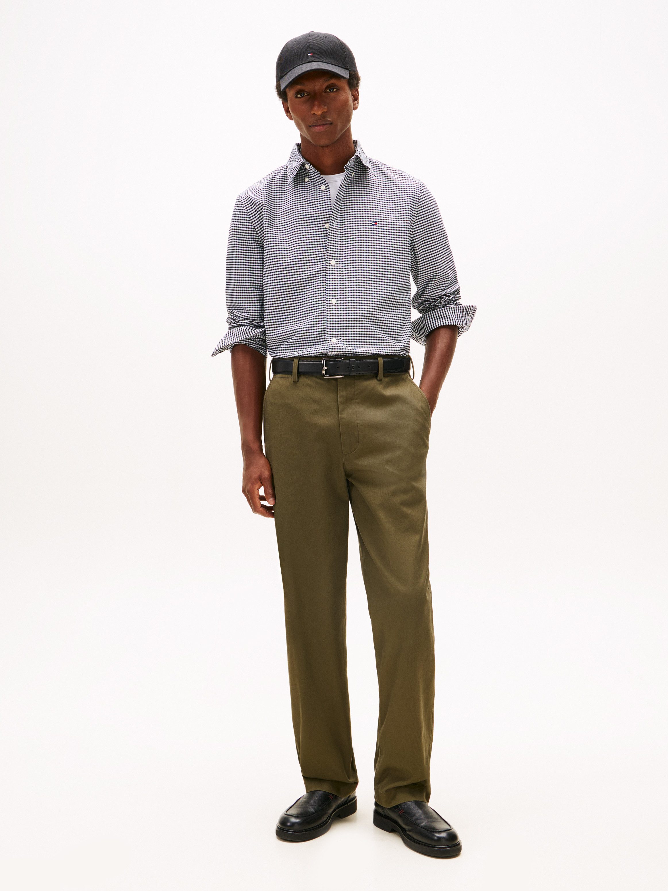 Tommy Hilfiger Langarmhemd HERITAGE OXFORD GINGHAM Regular fit, Button-down-Kragen, kariert