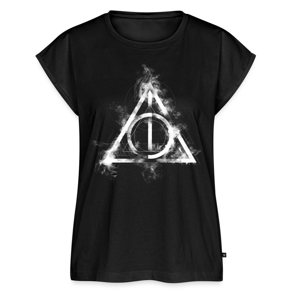 Spreadshirt T-Shirt Harry Potter Teil 7 Symbol Damen Casual Relaxed T-Shirt (1-tlg)