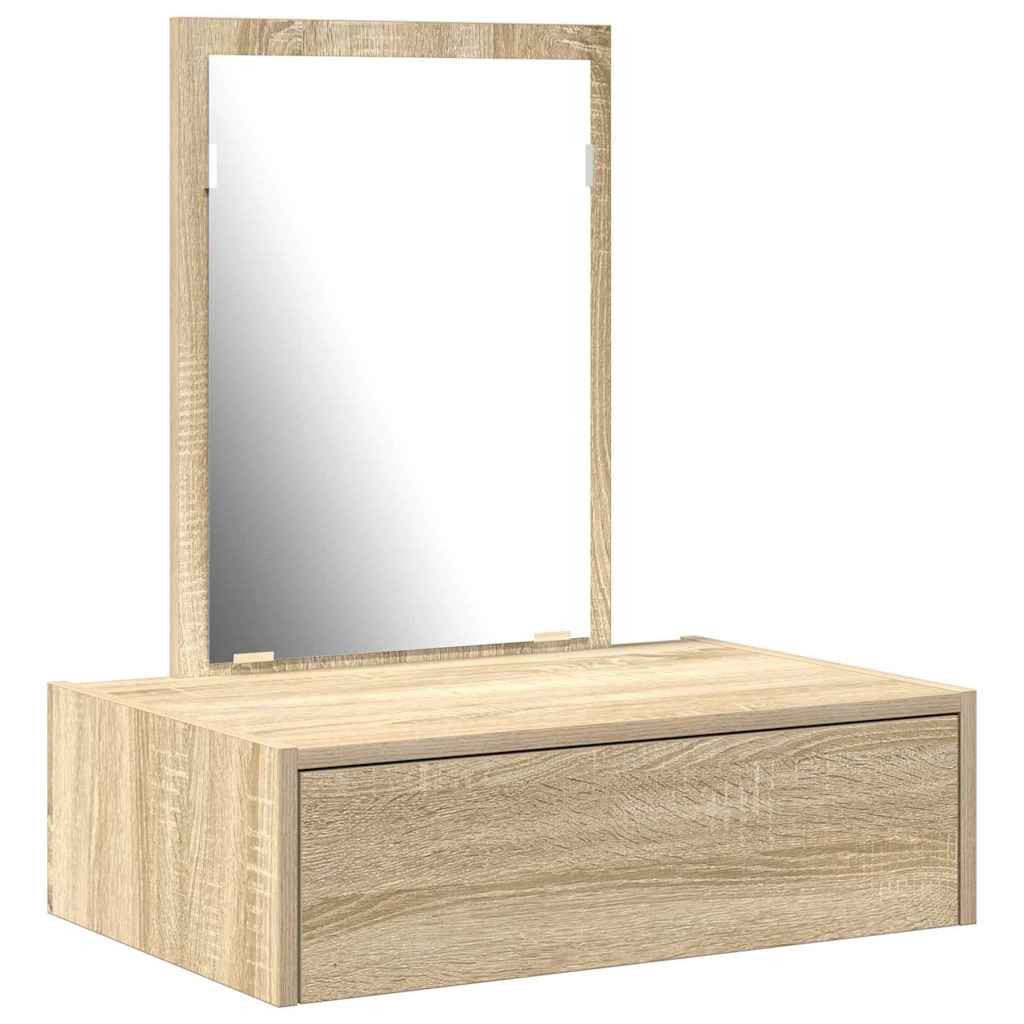 vidaXL Schminktisch Schminktisch Wandmontage Sonoma Eiche günstig online kaufen