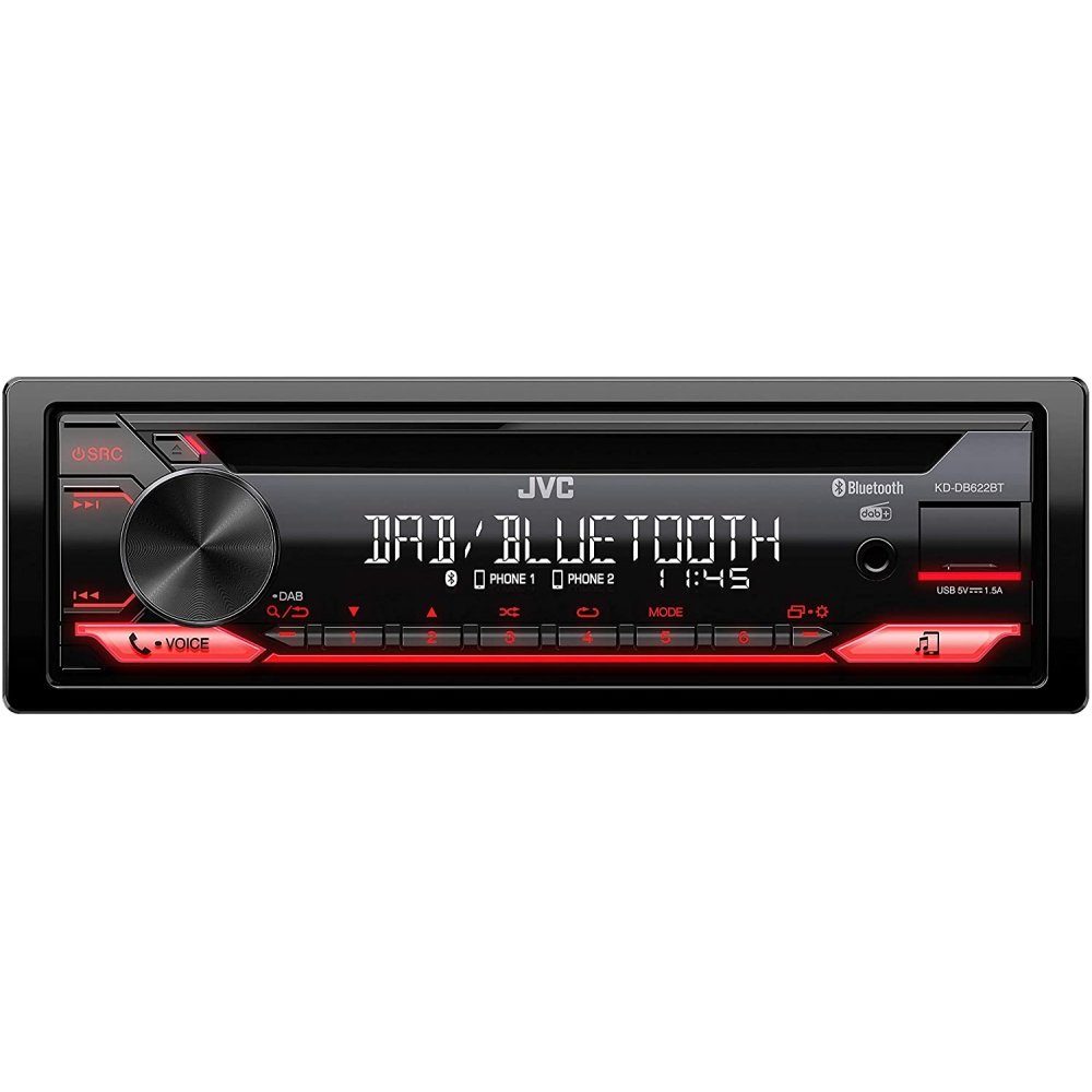 schwarz - JVC - KD-DB622BT Autoradio Autoradio