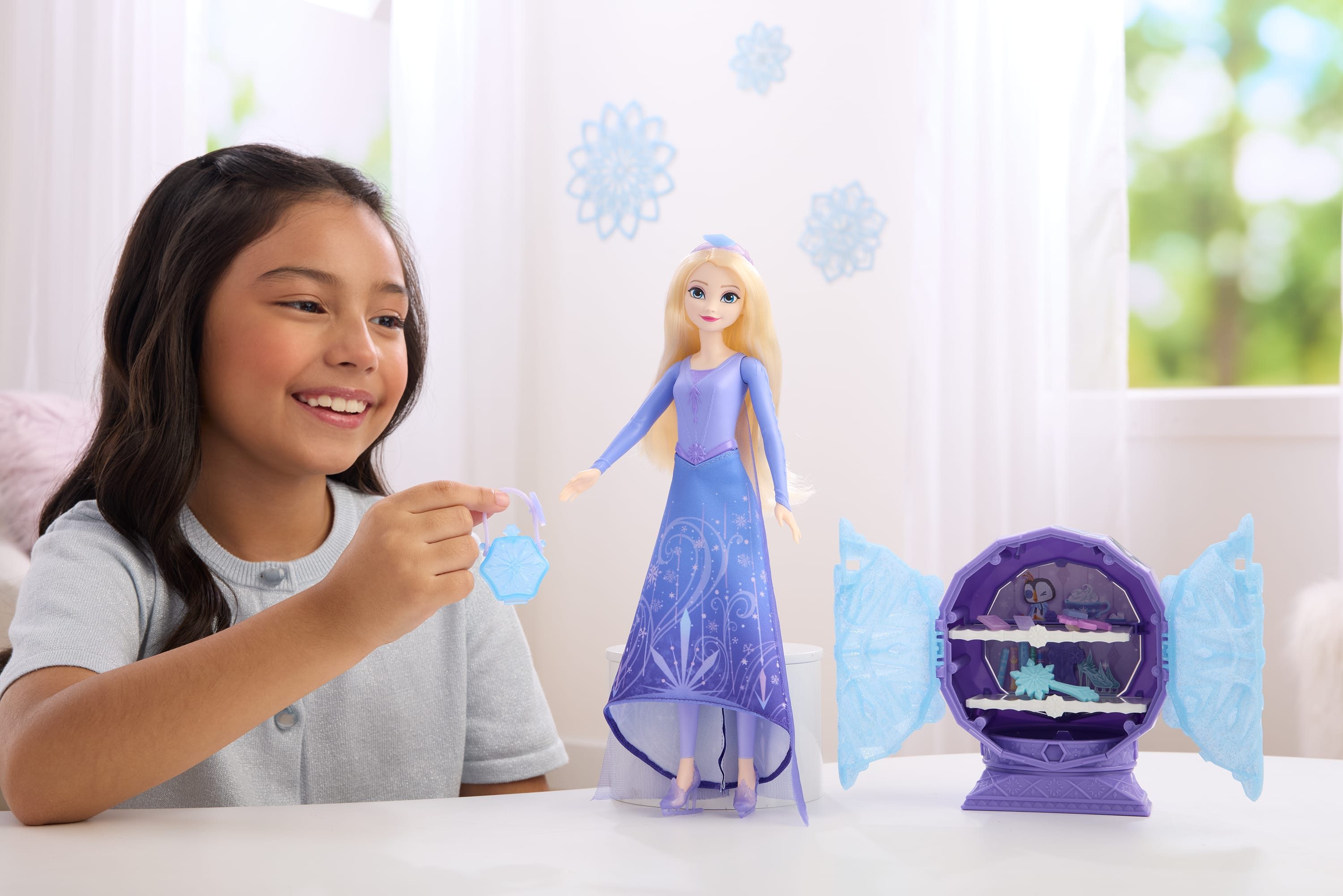 Mattel® Anziehpuppe Disney Die Eiskönigin Jewel Reveal, Eisläuferin Elsa