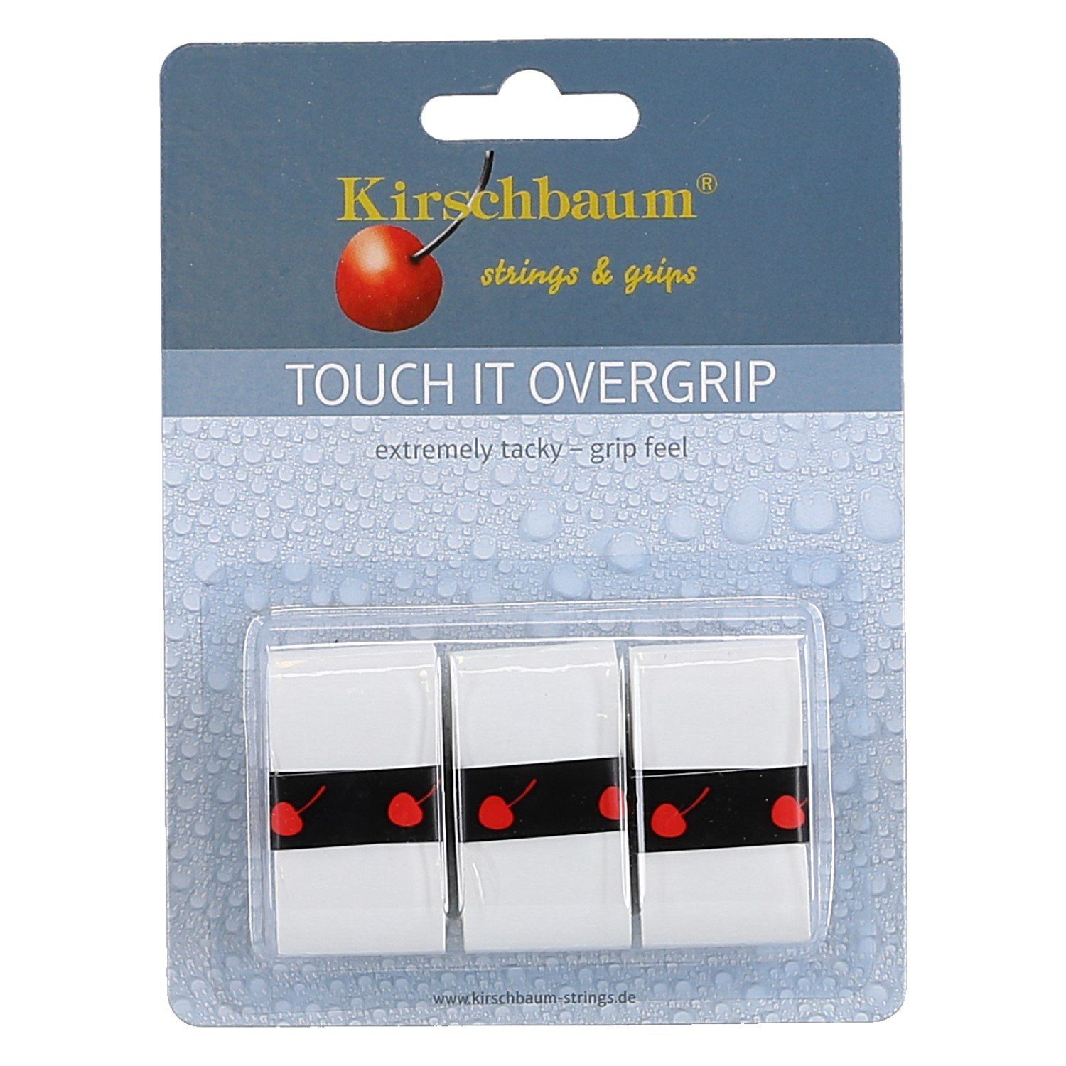 Kirschbaum Griffband Overgrip Touch it 0.5mm (extreme Griffigkeit) weiss 3er