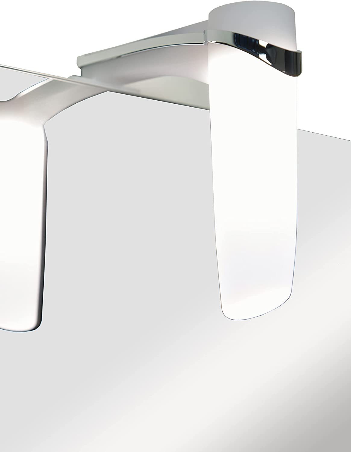 badselekt Badmöbel-Set FRESH Weiß Hochglanz, Unterschrank Badmöbel-Set Spiegel inkl. für Waschtisch-Set perfekt Gästebad das Waschbecken, mit 3-teilig LED-Beleuchtung &