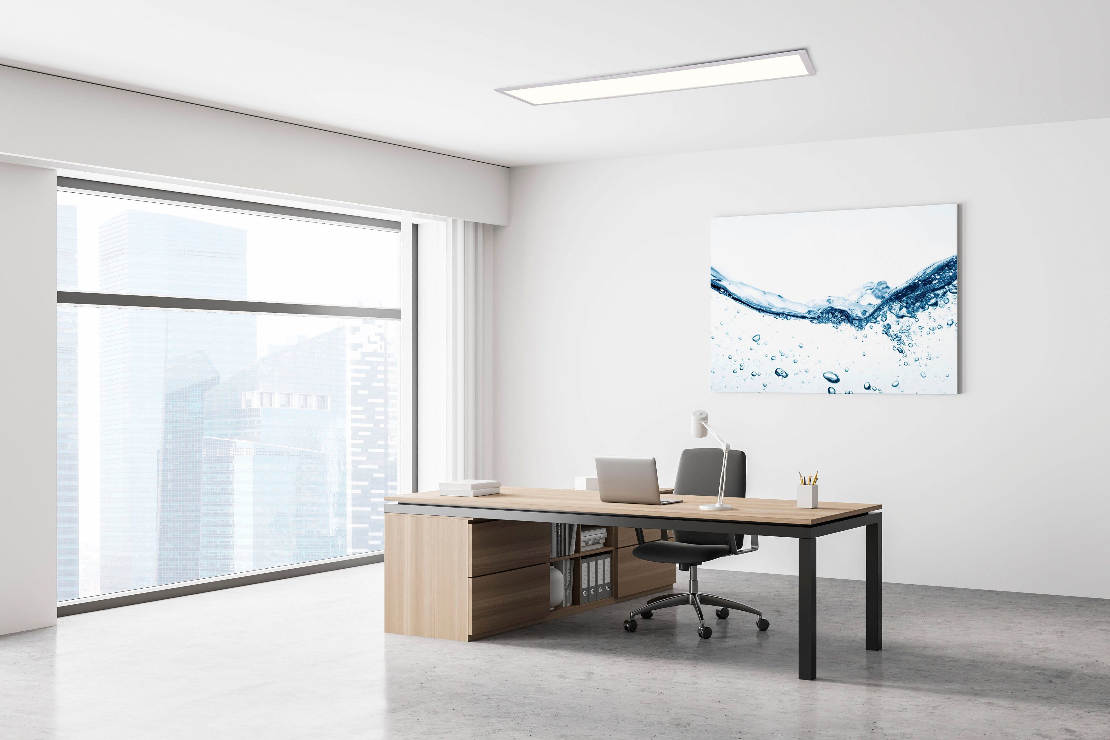 näve LED Panel Nicola, LED fest integriert, Neutralweiß, weiß, Lichtfarbe neutralweiß, Länge 119,5cm, 240 LED, inkl. Treiber