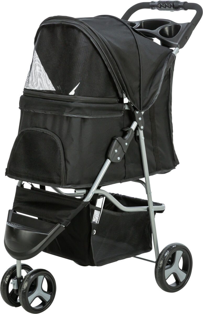 TRIXIE Hundebuggy Buggy für Hunde - schwarz - 47 × 100 × 80 cm