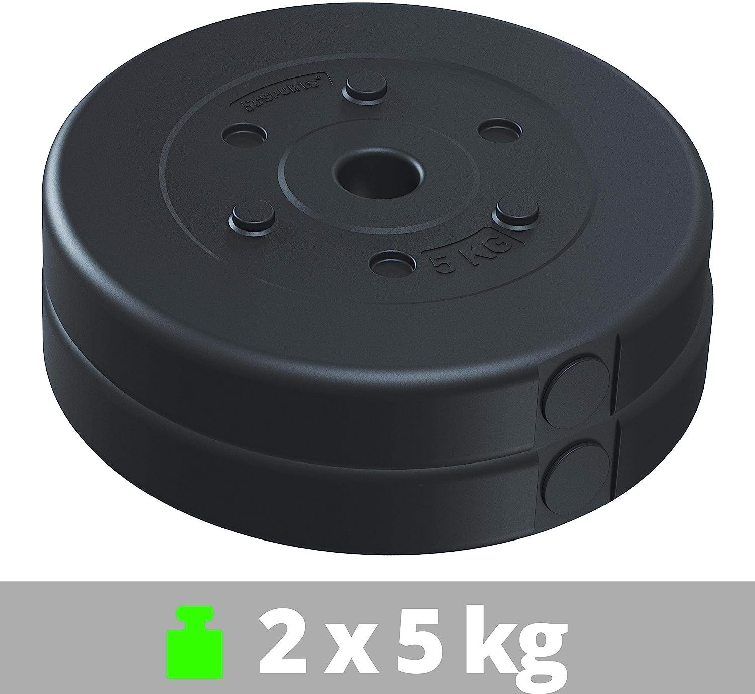 Gewichtsscheiben (10002979-tlg) Gewichte, Set 10 ScSPORTS® 30/31mm Kunststoff kg Hantelscheiben