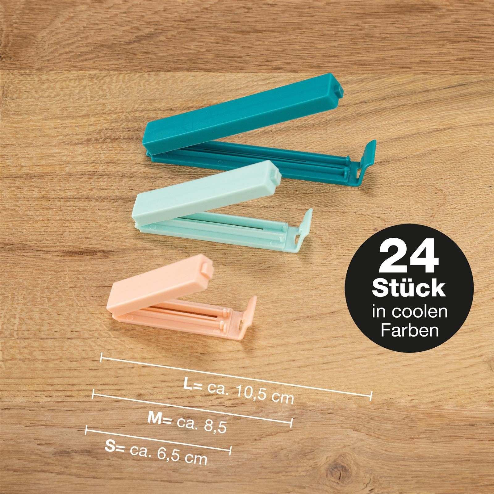 Moritz & Moritz Vorratsdose Moritz & Moritz 24 Verschlussclips bunt für Lebensmittelaufbewahrung, (24er Set, 25-tlg), für Lebensmittelaufbewahrung – Bild 2 von 5