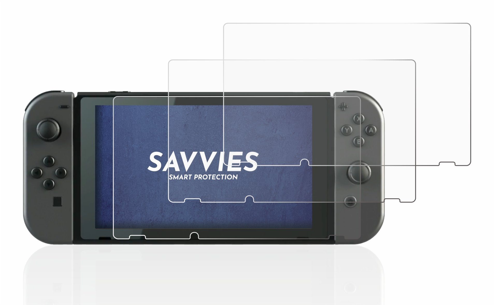 Savvies Displayschutzfolie Schutzfolie für Nintendo Switch, 6 Stück, Displayschutz Schutz Folie Klar Transparent