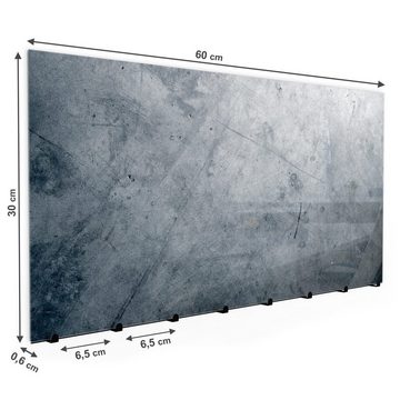 Primedeco Garderobenpaneel Magnetwand und Memoboard aus Glas Dunkle Betonwand