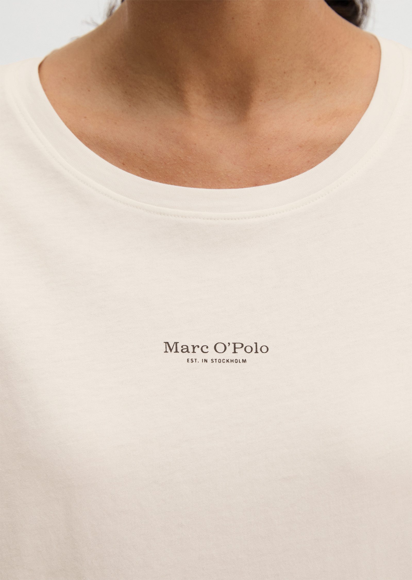 Marc O'Polo Pyjamaoberteil Mix N Match Cotton Top LS mit Rundhalsausschnitt und langen Ärmeln – Bild 4 von 4